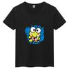 Keroppi Graffiti Style Children's T-shirt Color Casual Parent-child Top Cute Printed Short Sleeved T-Shirt for Boys and Girls
