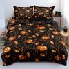3D printed Gothic skull rose microfiber duvet cover soft and comfortable 3-piece bedding set with zipper and 2 pillowcases