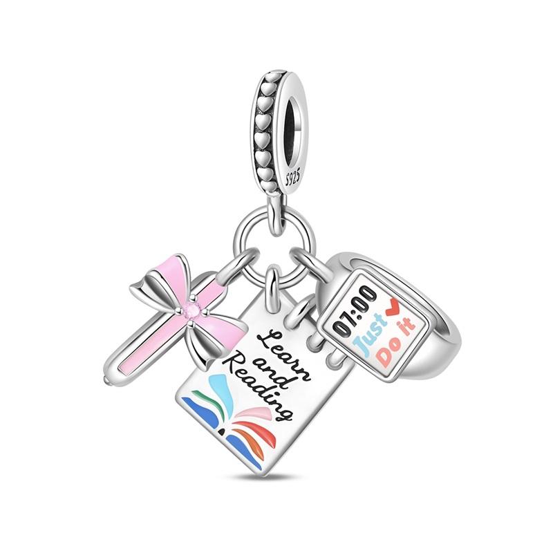 New Copper Graduation Season Charms Beads Mortarboard Happy Graduation Pendants Fit Bracelet Diy Fine Jewelry Gift