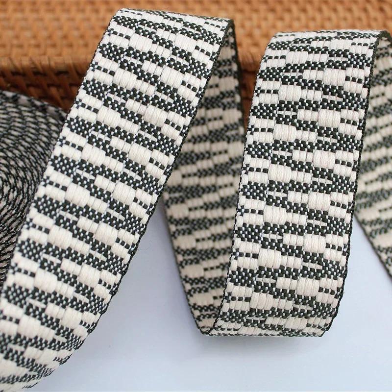 1/2/3/4/5Yards 38mm Jacquard Webbing Tape Ribbon Shoulder Canvas Belt Bag Strap Luggage Bias Band Garment Sewing Accessories