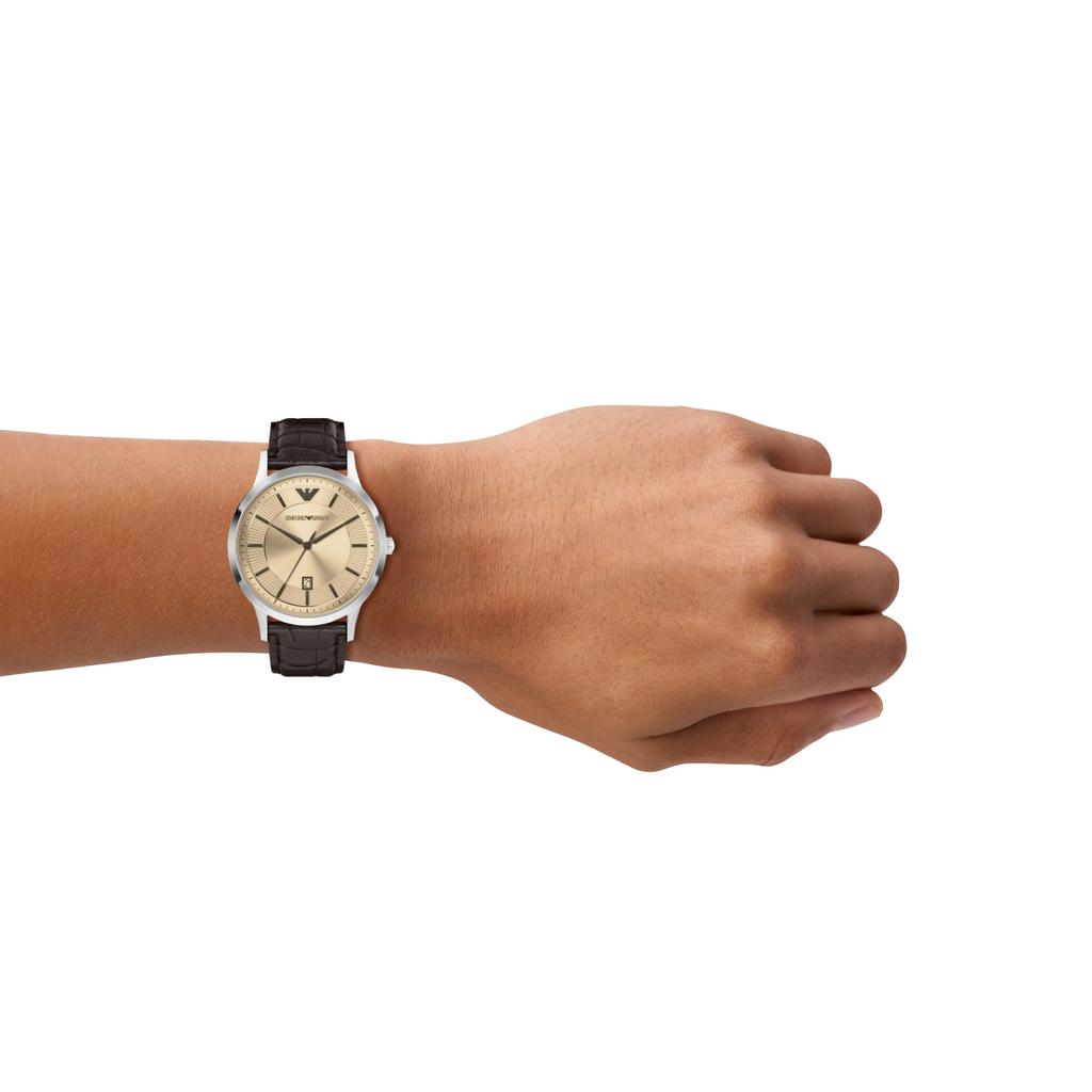 Emporio Armani Analog Leather Watch AR11783 Men's