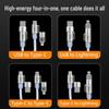 240W 4-in-1 Car Charging Cable with Aromatherapy for Huawei & Apple - Dual Fast Charging Capability