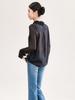 Nanyou High-Quality Lace Trim Mist-Effect Ice Silk Long-Sleeve Women's Shirt