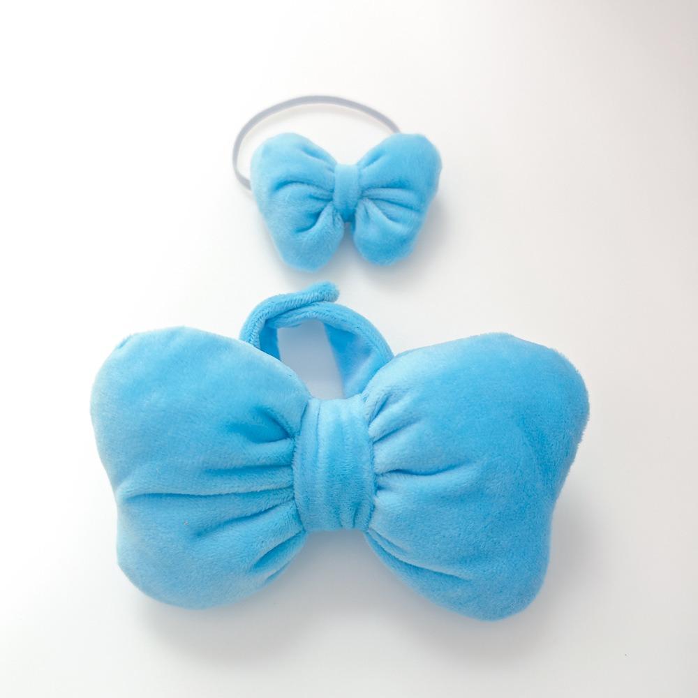 

Шляпа с бантом Labubu Time Одежда для кукол Крыло 17см Плюшевая одежда для кукол Детские игрушки для девочек синий