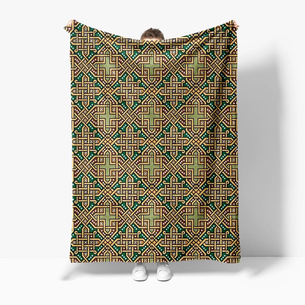 

Geometric Pattern Blanket Throw Sofa Bed Decorative Throw Blanket for Living Room Bedroom Couch Gift 75x100cm