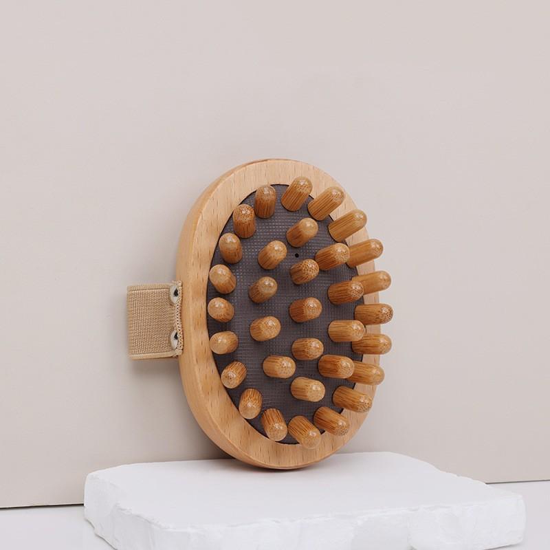 Bath Brush Pig Hair Bath Towel, Bath Brush Wooden Bath Massage Brush Wet and Dry Bath Brush