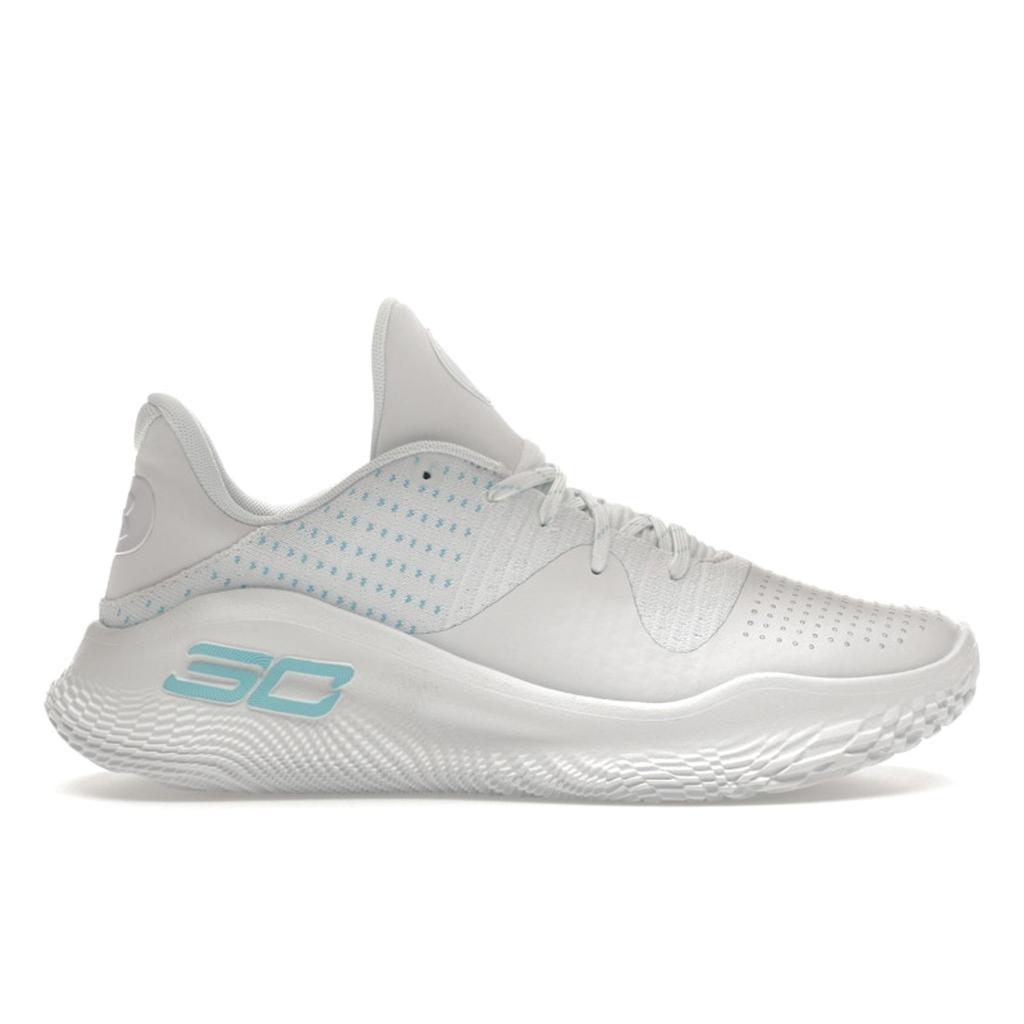 Under Armour Curry 4 Low FloTro April Showers Unisex Sneakers White Blue 3026620-100