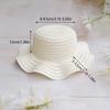 Wavy Edge Cute Straw Hat BJD Straw Hat Pet Hat Cotton Baby Hat Mini Hat Doll Hat Toy Hat Small Hat