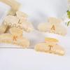 Creative Design 8.6Cm Cream-Coloured Letter Hair Clip Simple Acrylic Shark Clip Hair Accessories For Temperament Girls