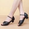 Scarpe da ballo in vera pelle da donna per Latino, Sala da ballo, Tango, Scarpe da ballo con tacco alto, Suola in gomma, Scarpe da festa, Salsa, Jazz, Sandalo da donna