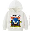 Sudadera con capucha para niños de 4 a 14 años Estampado HD de Sonic Sudadera fina para niños Sudadera con capucha de manga larga para otoño Ropa casual sencilla para niñas Poliéster