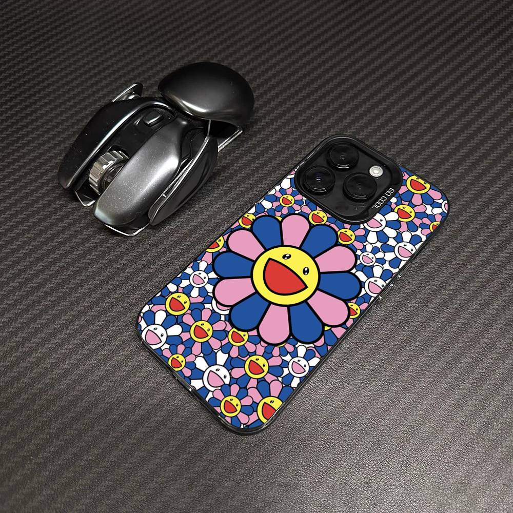 Japanese Artisti M-murakami T-takash Art Colorful Colorful Phone Case For iPhone 17 16 15 14 13 12 11 Pro Max Plus Matte Cover