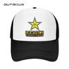 Rockstar Energy Drink Casual Baseballcaps i vanlig netting Justerbare Snapback-hatter for kvinner Unisex far-truckerhatter