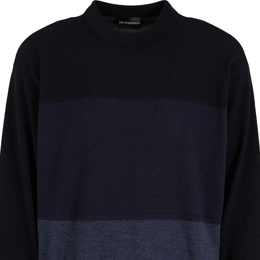 EMPORIO ARMANI Colour Blocked Crewneck Jumper 6D1MXM-1MKBZ-F915