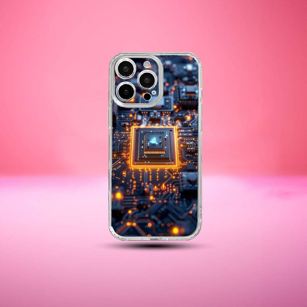 Circuit board technology ai Phone Case For iPhone17,16,15,14,13,12,11 Plus,Pro Max Soft Transparent Cover iPhone12PROMAX