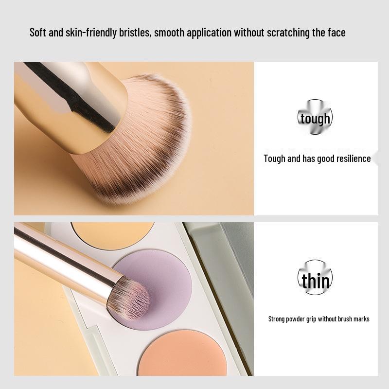 Cangzhou Makeup Brush Set: 170 Foundation Bullet Tip, 270 Concealer Base, 370 Seamless Soft Bristles, Angled Round Head.