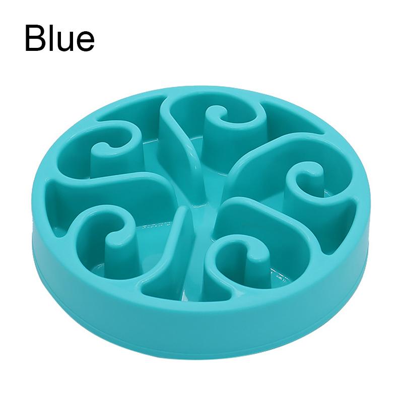 Dog food anti tipping Pet Dog Slow Feeder Bowl Fun Non Slip Anti-Gulping Slower Food Feeding Dishes Eco pet supplies белый