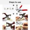 Applicator Pliers With 100 Metal Snap Buttons, Complete Kit For Clothing, Sewing And Crafts