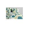 Parure de lit - Housse couette + 2 taies - 220 x 240 cm - Feuillage tropical - 100% coton doux