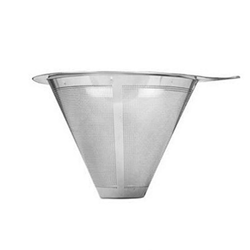 Coffee Filter Dripper Filter Tea Strainer Stainless Steel Pour Over Cone 2018