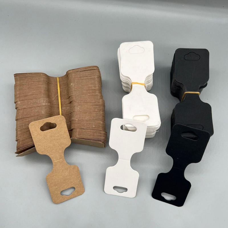 100 Stück Halskette Klappkarte Pappe Selbstklebende Karte für Armband Schmuck zum Aufhängen Preisschild Kleinunternehmen Verpackung