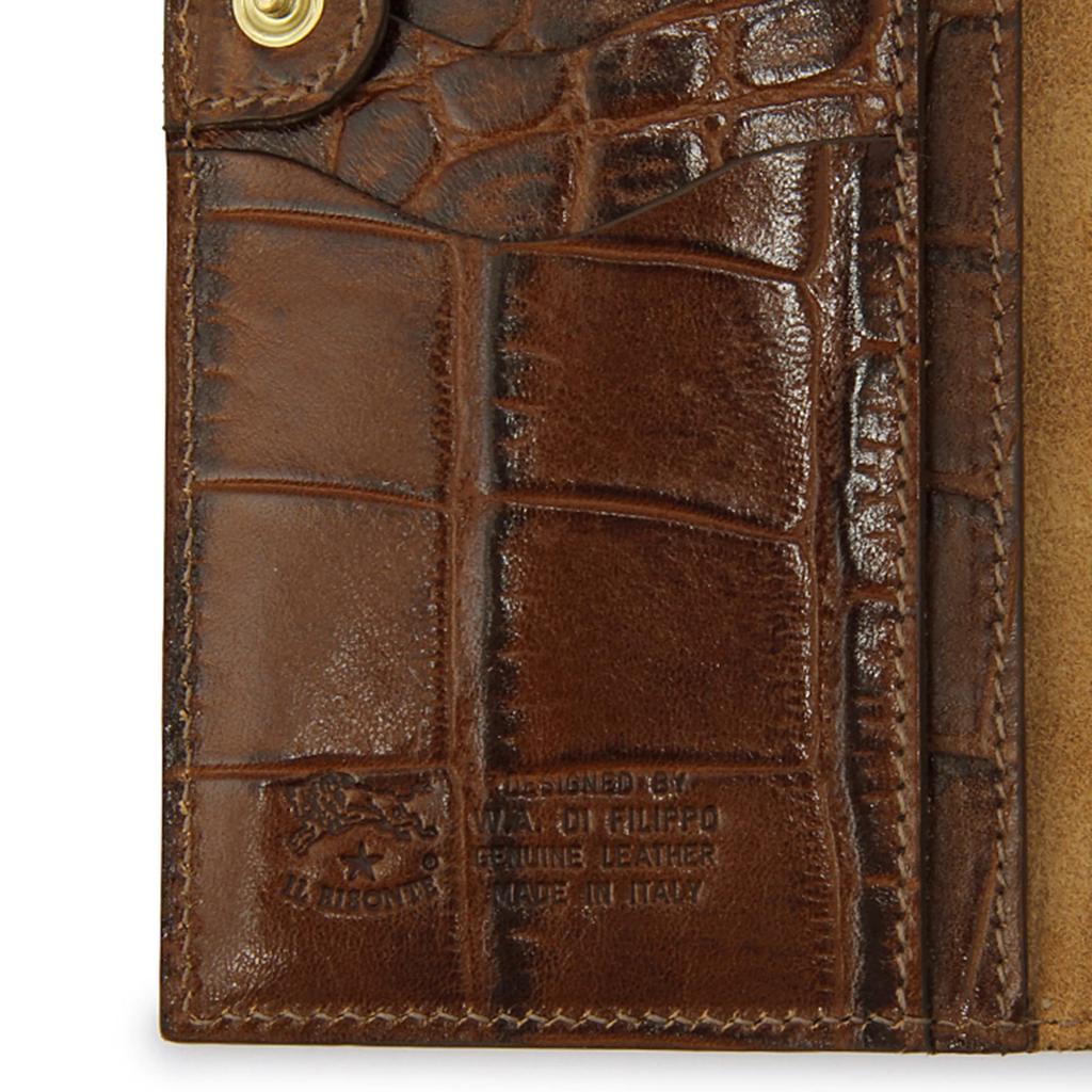 IL BISONTE Long Cowhide for Men and Women Wallet, Unisex, Leather, Red, 54_1_5432411140,