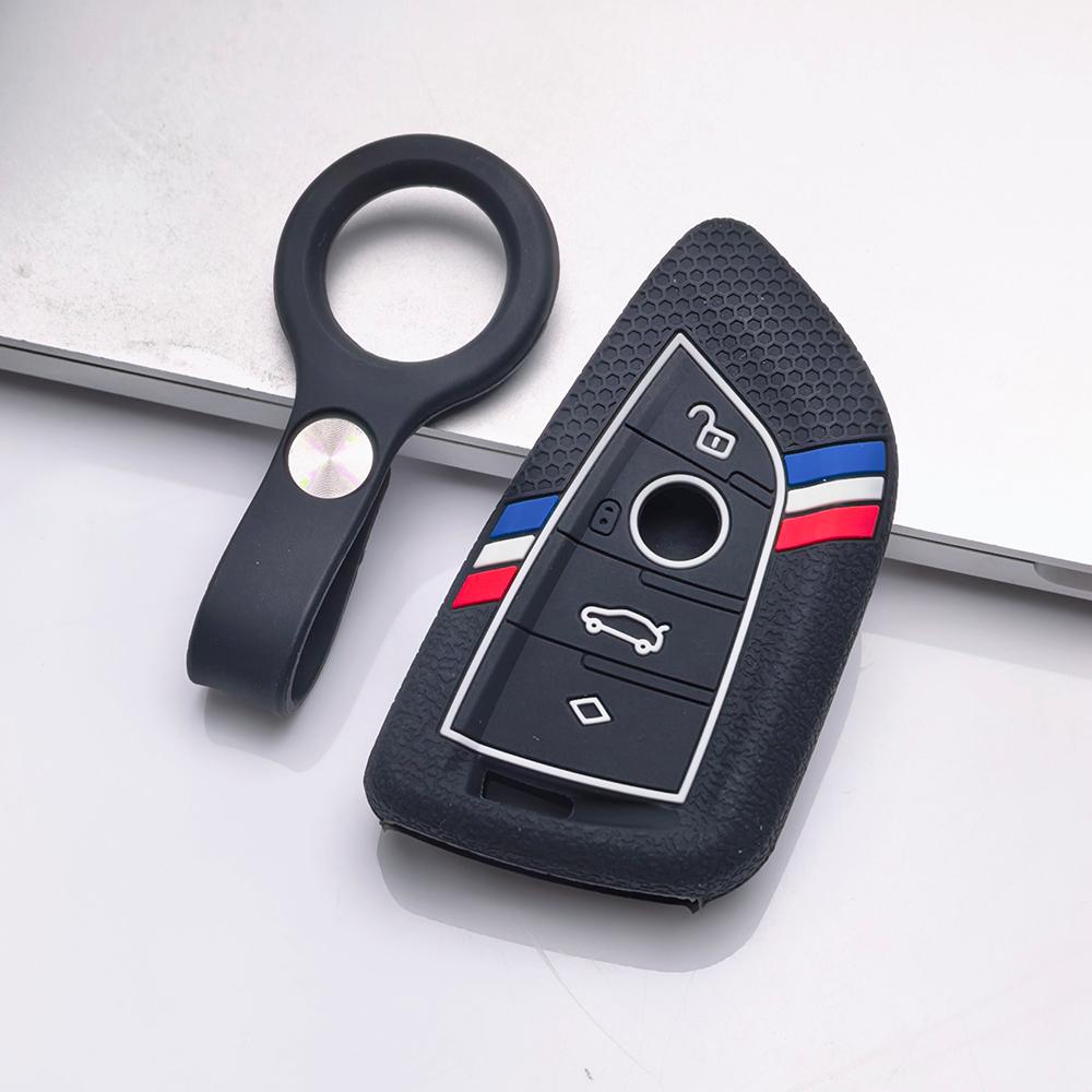 Key Fob Cover for BMW i5 X1 X2 X3 X4 X5 X6 X7 Anti-Scratch Guard Shockproof Protection Soft Grip Texture Responsive Button Touch Dust Resistant Cover