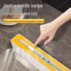 Two-Way Sliding Blade Cling Film & Foil Cutter with Magnetic Wall-Mounted Storage Box