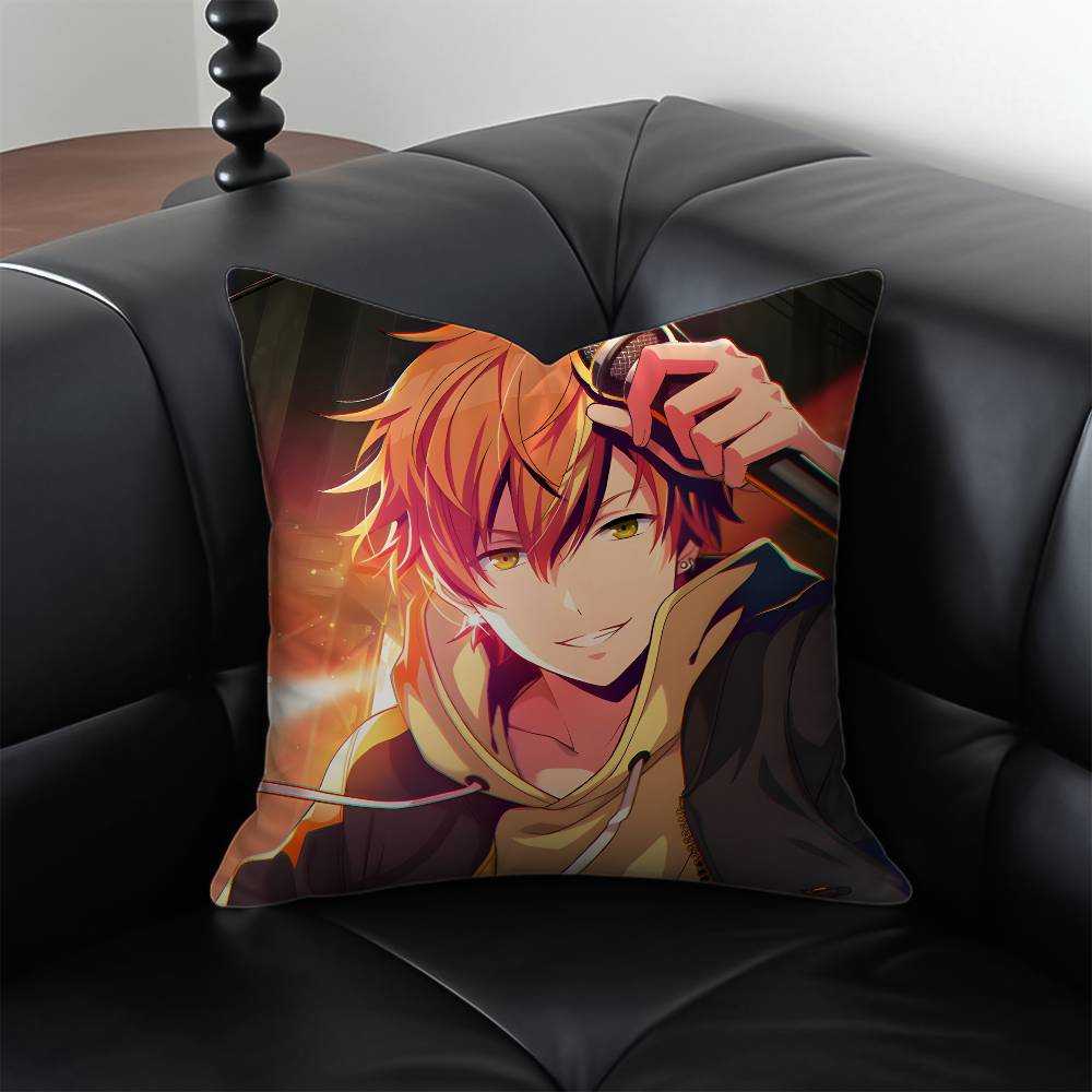 P-Project S-SEKAI Shinonome Akito Pillow Case Anti-dustmite Pillowcase Invisible Zipper Silky Short Plush Sofa Cushion Cover