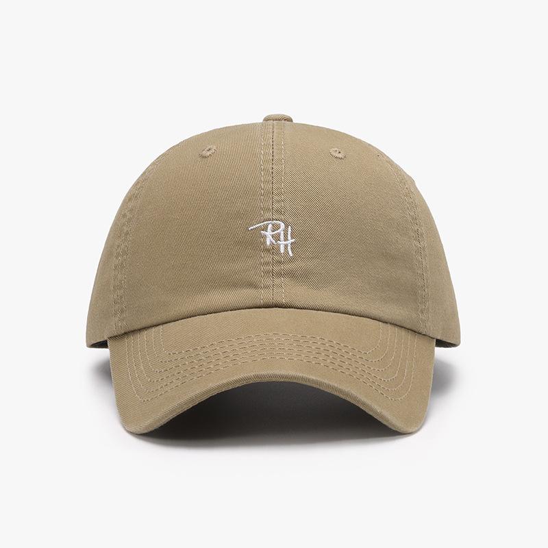 Hat Women's Spring Outdoor Soft Top Letter Embroidery Men's Baseball Cap Fashion Versatile Curved Brim Washed Cap Tide