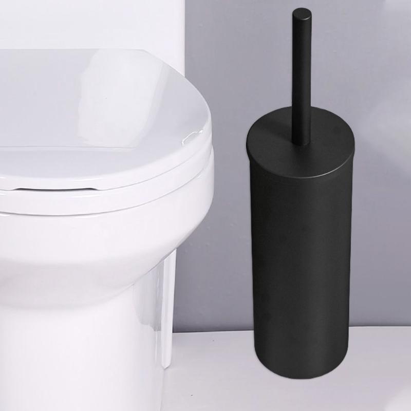 Modern Bathroom Toilet Scrubbers with Soft Dense Bristles Elegant Floor Standing Toilet Brush Long Service Bathroom Brush