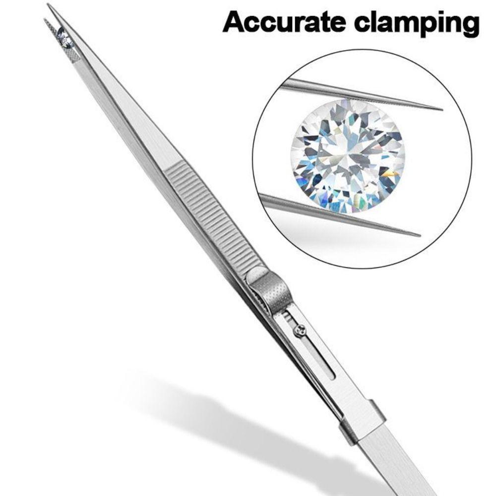 3 Pack Tweezers Pick Up Tool Stainless Steel Parts Beads Diamond Claw Tweezers Diamond