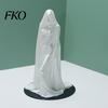 Veiled Lady Statue 3D Printed Goddess Sculpture, Mysterious Female Figurine with Robe, Dark Gothic Sculpture Home Decor for Desk Bookshelf,