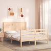 VidaXL Bed Frame with Headboard 120x200 Cm Solid Wood 3194501