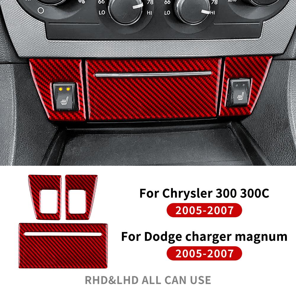 Echter Weicher Karbonfaser-Aufkleber für Chrysler 300 300C für Dodge Charger Magnum 2005 2006 2007 Auto Aschenbecher Panel Verkleidung Zubehör