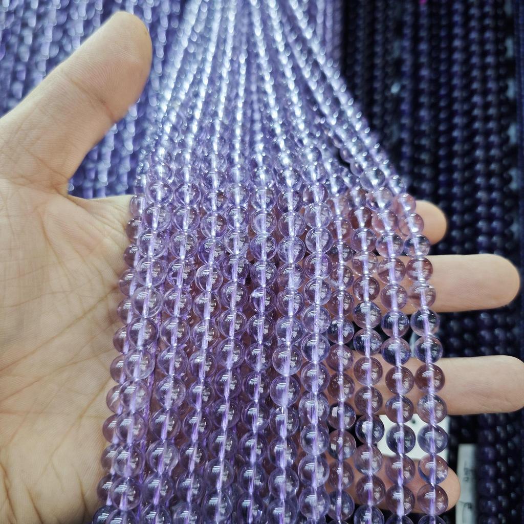 Purple Series Amethyst & Super Seven Crystal Beads: Round, Natural Stone, DIY Jewelry Accessories