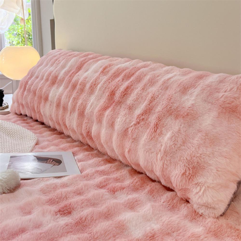 Soft Winter Pillow Cover Extended Double People Pillow Comfortable Plush Long Pillowcase Bedroom