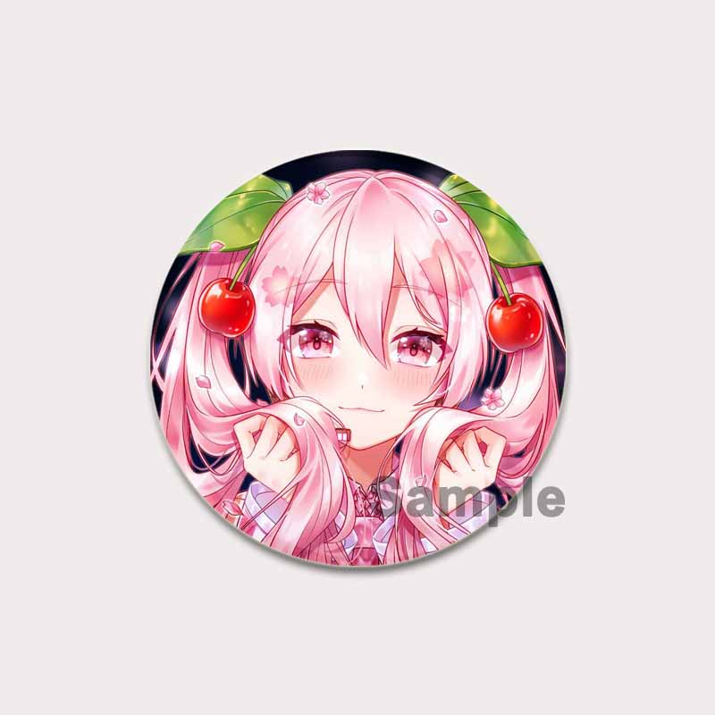 

32/44/58 мм музыкальная игра розовая брошь Мику булавки мультяшный косплей значок для рюкзака шляпа декор ювелирные изделия аксессуар ручной работы пуговица булавка подарки 32mm