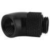 G1 4  Thread 45 Degree Bend Angle Rotary Fitting Adapter for CPU Water Cooling Black