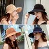 Hat Female Sunscreen Bucket Hat Summer Versatile Sun Hat Travel UV Protection Face Hat Straw Hat