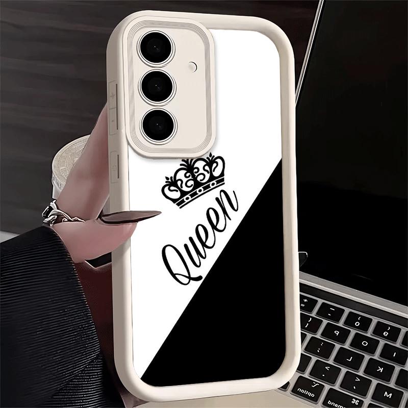Phone Case for Samsung Galaxy S26 S25 Ultra S24 FE Queen King Couple Theme Shell S23 Plus S22 + S21 S20 5G Soft Silicone Funda