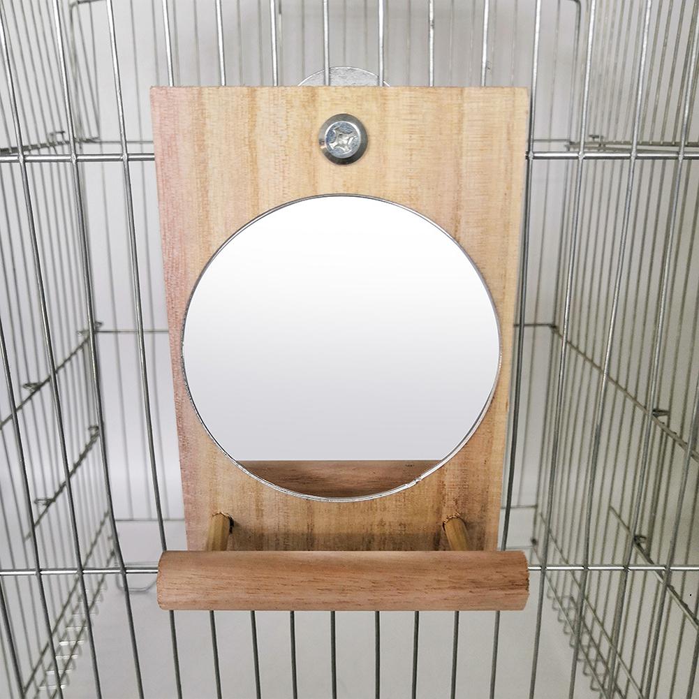 Bird Mirror Parakeet Interactive Cage Accessories with Metal Nut And Bolts For Lovebirds Budgies Cockatiel Bird Supplies