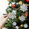 12pcs/set DIY Christmas Artificial Snowflake XmasTree Hanging Ornament  Winter Indoor