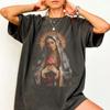 Women's Vintage Virgin Mary T-Shirt Men Tee Unisex Vintage Oversized Loose Short Sleeve