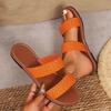 Fashion Women Slippers Large Size Flat Bottom Sandals Summer Simple Woven Outdoor Beach Slippers Comfortable Slip-On Shoes Slides Women