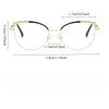 Senior Cat Eye Metal Glasses Women Men Rhinestone Metal Frame Computer Eye Protection Anti Blue Light Eyeglasses