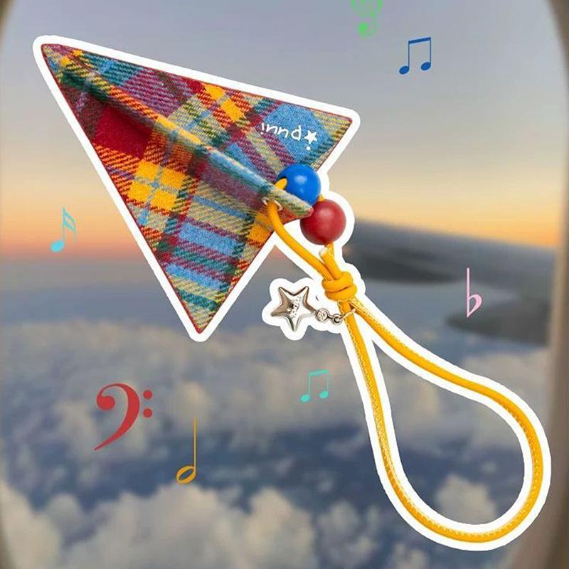 Paper Plane Bag Pendant Hanging Ornament Backpack Handbag Charm For Women Girl Y2K Keychain Accessories Gift