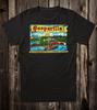 Retro Travel Tee T Shirt Vtg Art State Florida Tampa Gasparilla Pirate Fest
