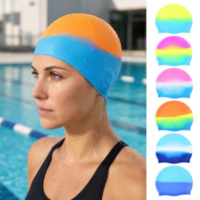 Silicone Swimming Cap for Men Women, Waterproof Unisex Adults Swimming Pool Hat, Non-slip High Elastic Bathing Cap, Gift for Swimmers