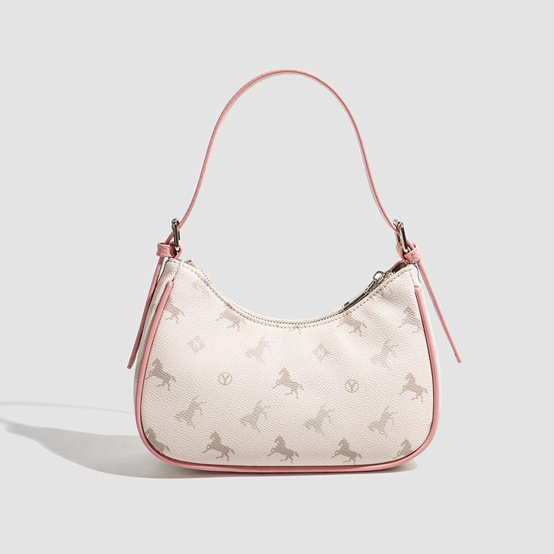 Simple summer new printed butterfly texture chain single shoulder crossbody hand carry armpit small square bag tide